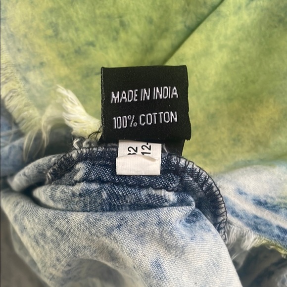 Tye Dye Thrill Jeans Colorful Long Sleeve Denim Button Up Unisex Size L - Picture 6 of 6